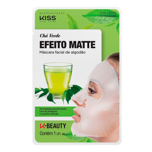 Máscara Facial Efeito Matte Kiss New York Chá Verde 20ml