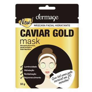 Máscara Facial Hidratante Dermage Caviar Gold Mask 10g
