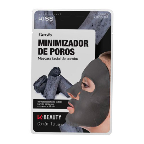 Máscara Facial Minimizador de Poros Kiss New York Bambu Carvão 20ml