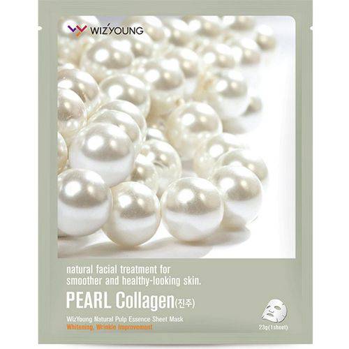 Máscara Facial Wizyoung Pearl Collagen Essence Mask Pack