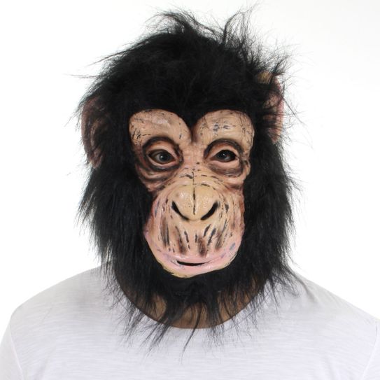 Máscara Macaco Latex com Cabelo - Sulamericana