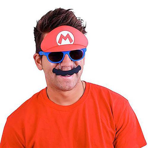 Máscara Óculos Mario Bros