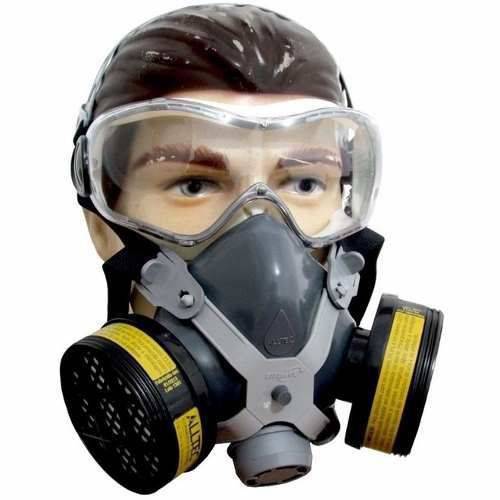 Mascara Respirador Facial com 2 Filtros para Gases Ácidos