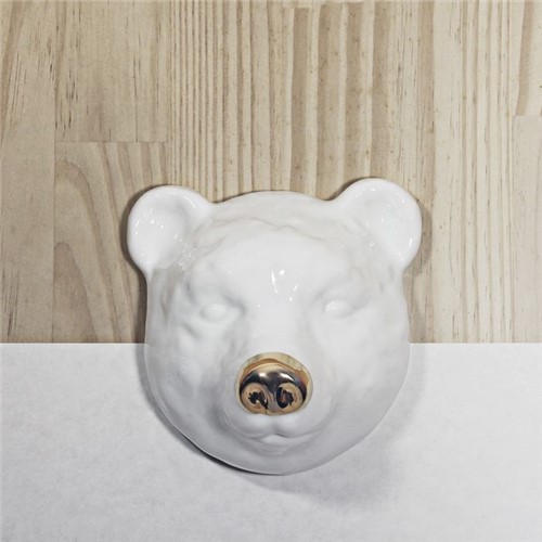 Máscara Urso em Porcelana Ouro