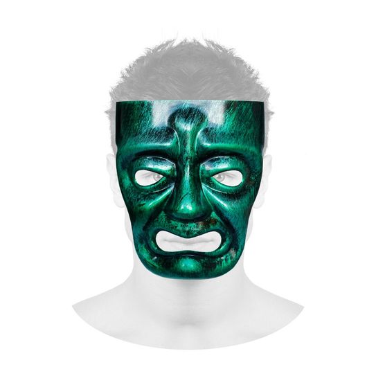 Máscara Veneziana Dueto Drama - Verde