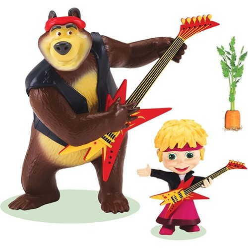 Masha e o Urso - Pack com 2 Figuras - Roqueiros - SUNNY