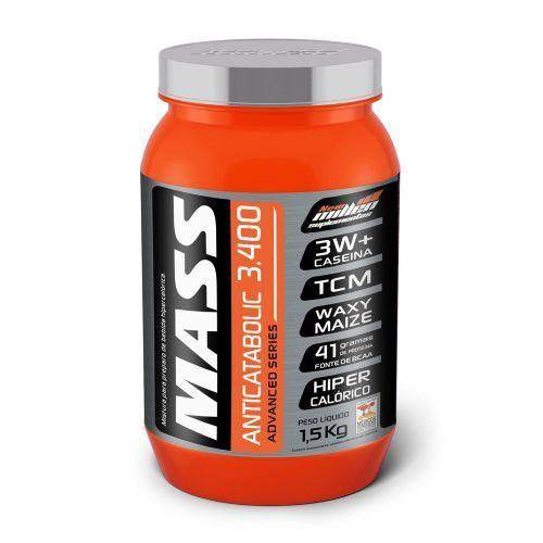 Mass 3400 Anticatabolic - 1500g Morango - New Millen