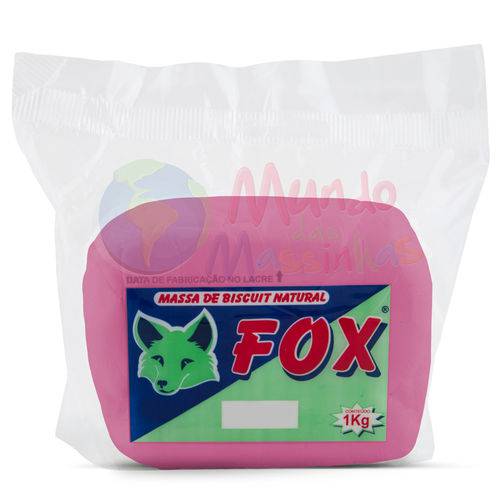 Massa de Biscuit Fox Rosa Escuro 1kg