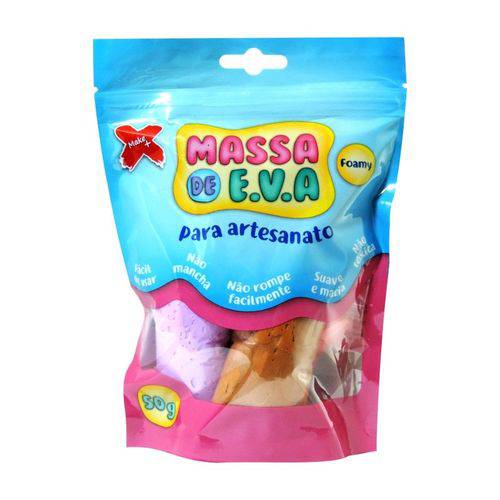 Massa de EVA para Artesanato 50G Branco/Rosa/Marrom/Vermelho/Roxo Slime Make