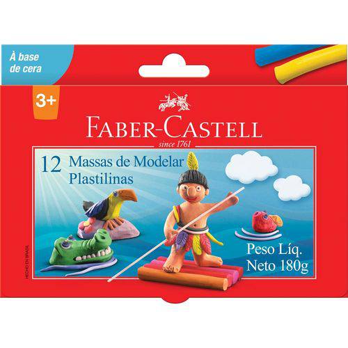 Massa de Modelar Cera Faber Castell 12 Cores