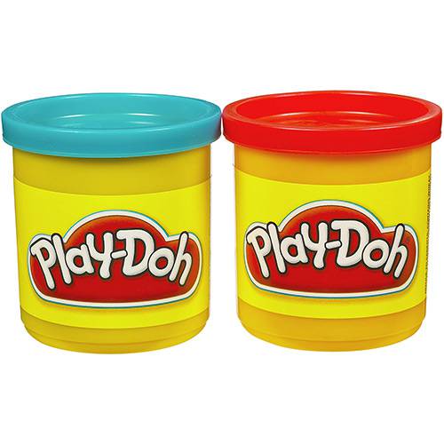 Massa de Modelar Play-Doh 2 Potes Vermelho e Azul - Hasbro