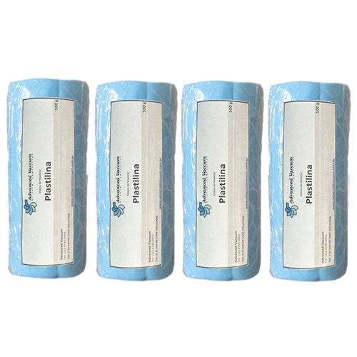 Massa de Molder - Plastilina Azul - Tipo Clay - Embalagem com 500g
