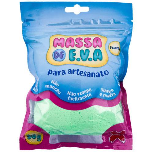 Massa Foamy de E.v.a para Artesanato Make + 50g – Verde Claro - Ref. 13.01