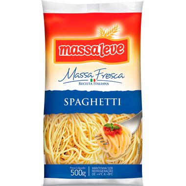 Massa Fresca Spaghetti Massa Leve 500g