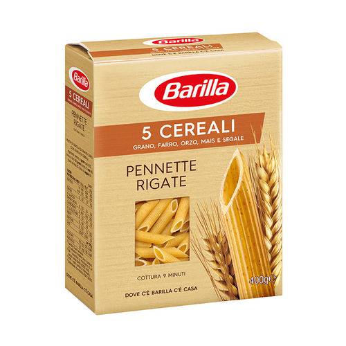 Massa Grano Duro Pennette Rigate 5 Cereali Barilla 400 G