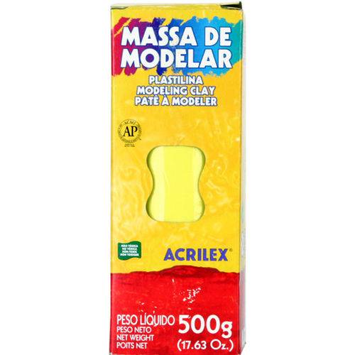 Massa Modelar Acrilex 500 G Amarelo Ouro 07001 - 505