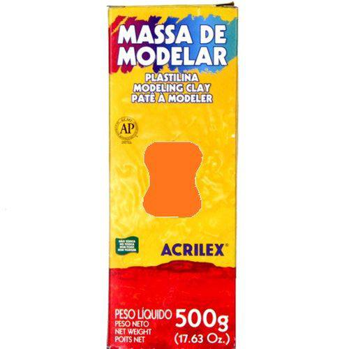 Massa Modelar Acrilex 500 G Laranja 07001 - 517