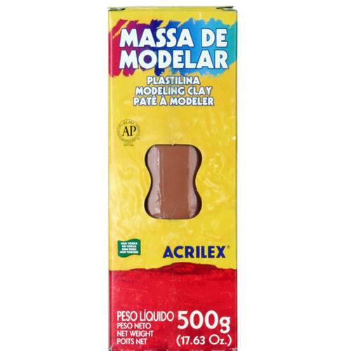 Massa Modelar Acrilex 500 G Marrom 07001 - 531