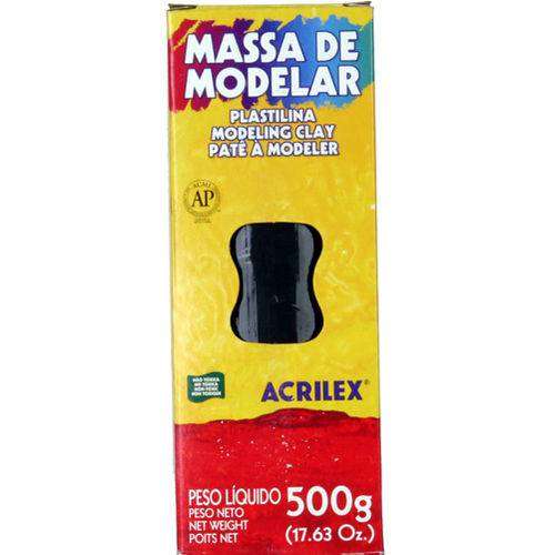 Massa Modelar Acrilex 500 G Preto 07001 - 520