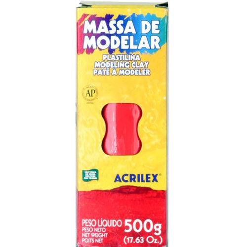 Massa Modelar Acrilex 500 G Vermelho Fogo 07001 - 507