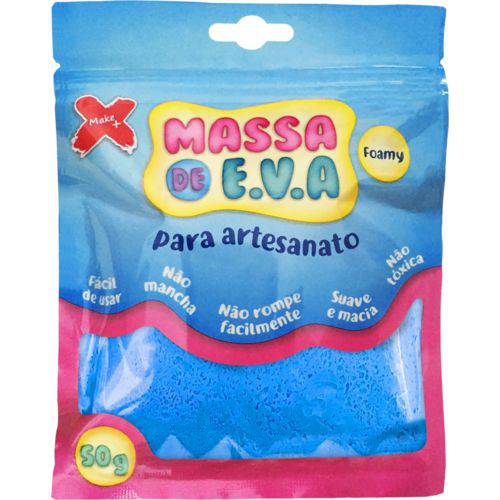 Massa Modelar Eva Artesanato 050 G Azul Claro 13.001