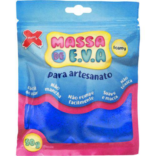 Massa Modelar Eva Artesanato 050 G Azul Escuro 13.002
