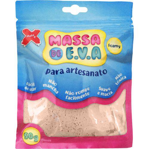 Massa Modelar Eva Artesanato 050 G Pele 13.006