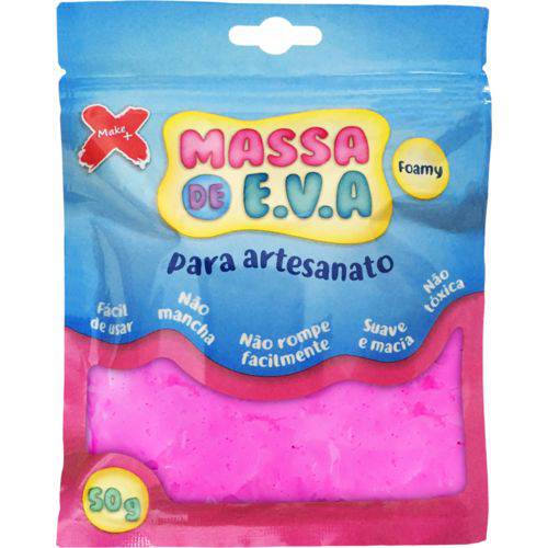 Massa Modelar Eva Artesanato 050 G Rosa 13.008