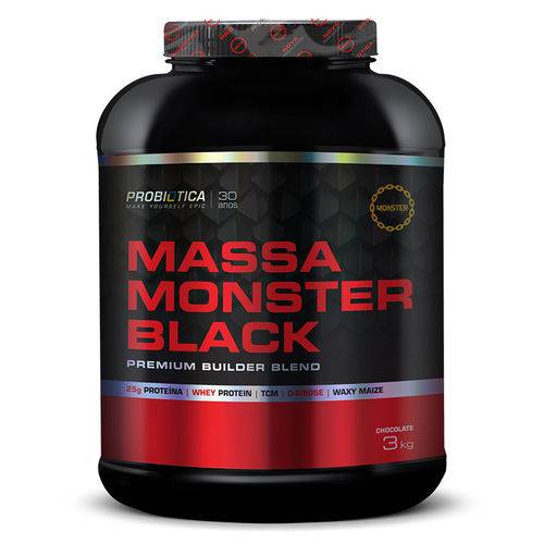 Massa Monster Black Chocolate 3 Kg Probiótica