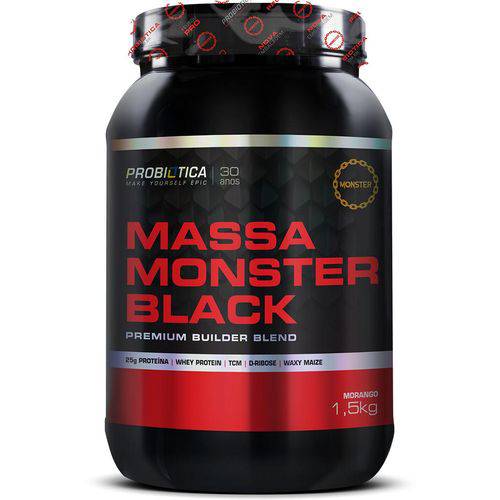 Massa Monster Black Morango 1,5 Kg Probiótica