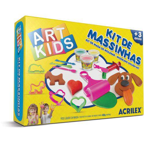 Massa para Modelar Criativa Art Kids 4 450g.c/acessorios Acrilex Unidade