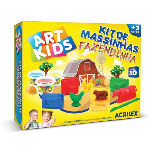 Massa para Modelar Criativa Art Kids Fazendinha 3d Acrilex U