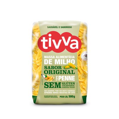 Massa Penne de Milho Sabor Original Sem Glúten 500g - Tivva