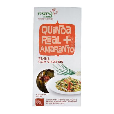 Massa Penne de Quinoa com Vegetais 300g - Mundo da Quinoa