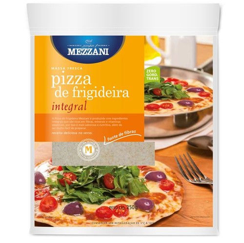 Massa Pizza Mezzani 270g Frigideira Integral