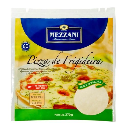 Massa Pizza Mezzani 270g Frigideira