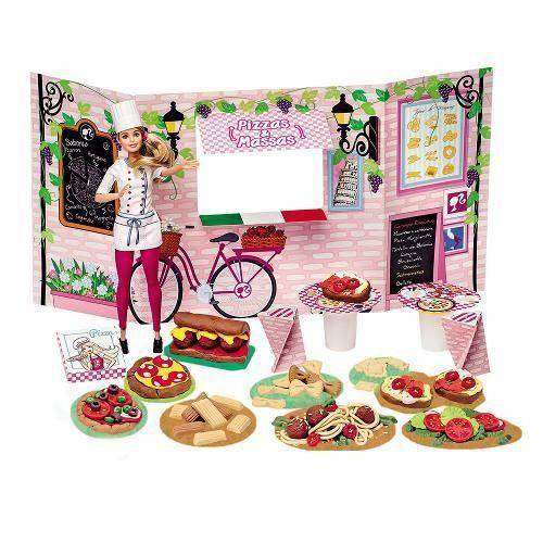 Massinha Barbie Food TRUCK Cantina e Pizzas FUN 7968-1