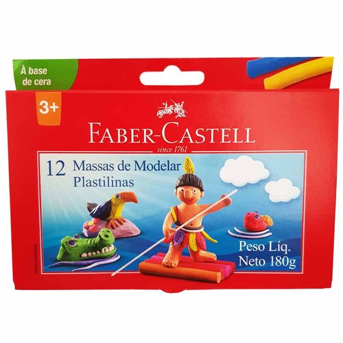 Massinha de Modelar 12 Cores Faber Castell 133387