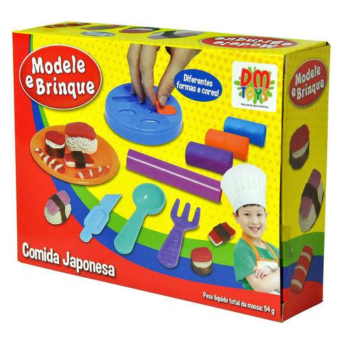 Massinha de Modelar Comida Japonesa Modele e Brinque Molde