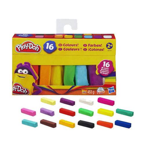 Massinha Hasbro Play-Doh Refil Boxo’Color – 16 Cores - Hasbro
