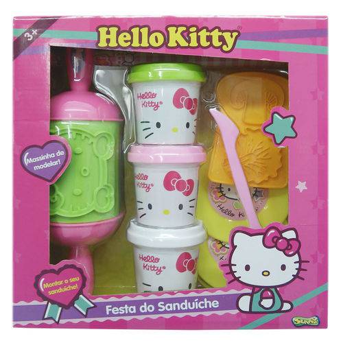 Massinha Hello Kitty - Festa do Sanduíche - Rolo Rosa e Verde - Sunny