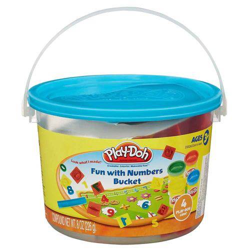 Massinha Play-Doh Mini Balde Azul Números - Hasbro
