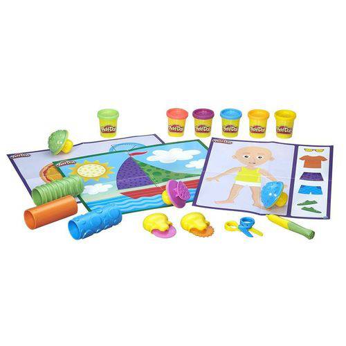 Massinha Play-Doh Moldar e Aprender Texturas e Ferramentas - Hasbro