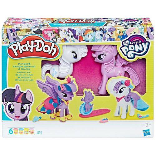 Massinha Play-doh My Little Pony - Diversão Fashion - 6 Potes