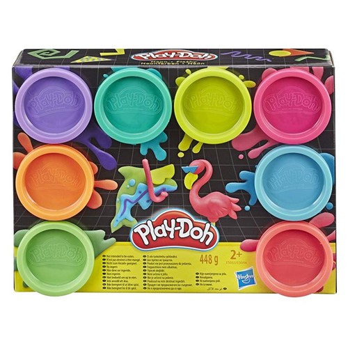 Massinha Play-Doh Neon - Conjunto com 8 Potes - Hasbro - HASBRO
