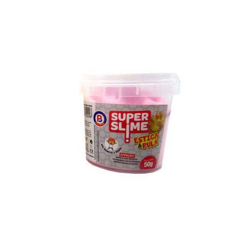 Massinha Super Slime Estica e Pula - Rosa 50g