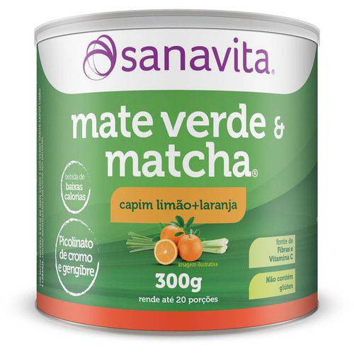 Mate Verde e Matcha - 200g - Sanavita Capim Limão e Laranja