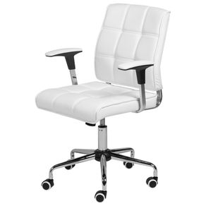 Maver Cadeira Executiva Cromado/branco