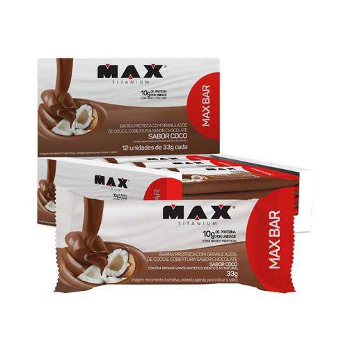 Max Bar 12 Unidades 10g - Coco - Max Titanium