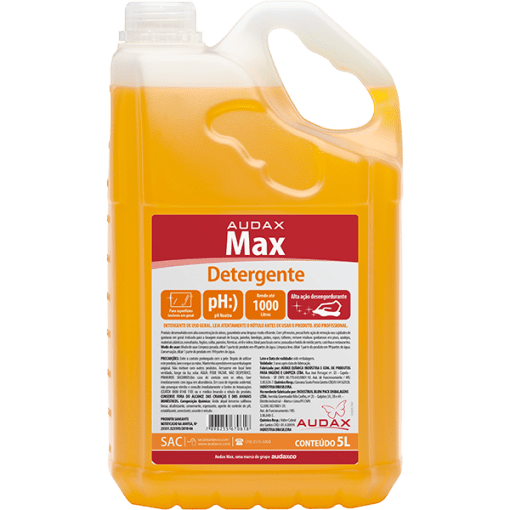 Max Detergente - 5 Litros - Audax